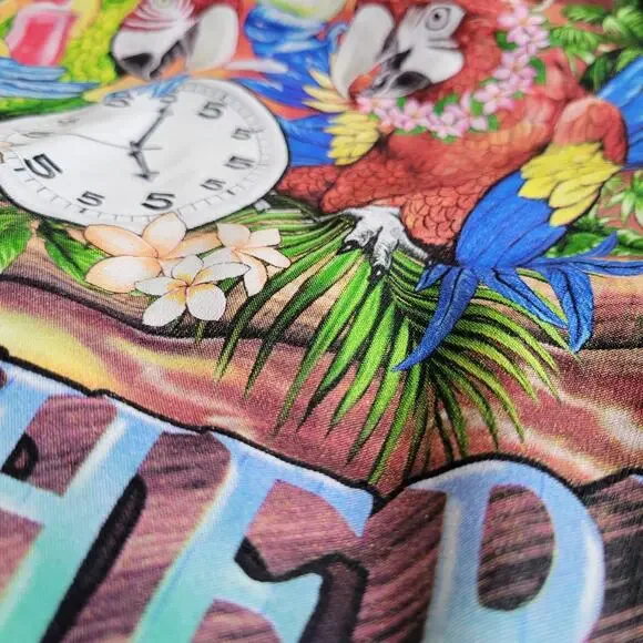 MAGARITAVILLE Shirt Tank Mens Size XL Navy Parrot Tropical Beer Cotton - Picture 8 of 8